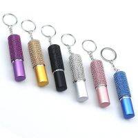 10ml Crystal Shiny Rhinestone Metal Spray Perfume Sample Bottle Keychain Car Interior Gift Portable Travel Cosmetic Accessories Travel Size Bottles Co