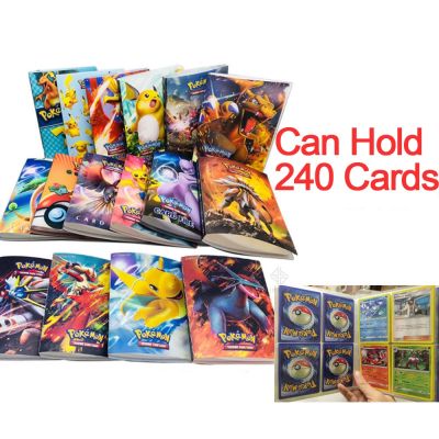 14 Style Pokemon Cards Brochure Anime Pikachu Cards Album Can Hold 240 Pcs Collection Booklet Hobby Collectibles Game Letter Toy