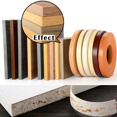 10M Home Gap Saver Hot Melt PVC Furniture Edge Strip Protector Tape Veneer Sheets Adhesive Wood Surface Edging Decor