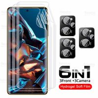 6in1 Camera Glass Hydrogel Film For Poco X5 Pro 5G Screen Protector PocoX5Pro Poko Poxo X 5 5X X5Pro 2023 Soft Protective Films