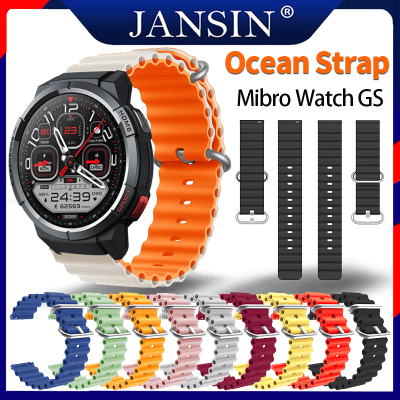 สาย Mibro Watch GS สร้อยข้อมือสำหรับ Mibro Watch GS ของแท้ ซิลิโคน Ocean สายนาฬิกา mibro gs นาฬิกาอุปกรณ์เสริมเสริม