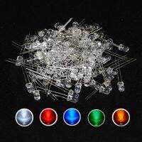 500pcs 20Ma F5 5MM Long Lead Transparent Ultra Bright White LED Diode kit pack 5Colors Red White Yellow Green BlueElectrical Circuitry Parts