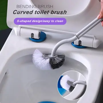 New Silicone Toilet Cleaning Household No-Dead-Ends Bathroom Wall-Mounted  Washable Brush Set - China Brush and Cleaning Brushes price