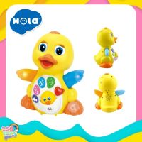 Huile Toy (Hola) แบรนด์แท้ เป็ดดุ๊กดิ๊ก (flappy yellow duck) เป็นเต้นได้ ของเล่นใส่ถ่าน มีเสียงมีไฟ ของเล่นชวนคลาน