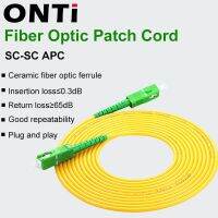 ONTi SC/APC Fiber Optic สายแพทช์สาย SC-SC 1/3/5/10/20/30M จัมเปอร์ซิงเกิ้ลโหมดซิมเพล็กซ์2.0มม.Fibra Optica FTTH 10PCS gift gift