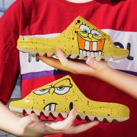 รองเท้าแตะ พื้นหนา ลาย Spongebob ใส่สบาย สไตล์ญี่ปุ่น