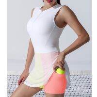 Summer Tennis Sport Dress withe Shorts Golf Wear for Women 2023 Badminton Clothing Fitness Sleeveless Outfit Training Suit Yoga