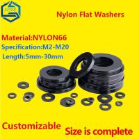 ✥ Nylon Flat Washers Plastic Nylon Flat Washer Plane Spacer Insulation Gasket Ring Seals Gasket Ring Black customizable GB