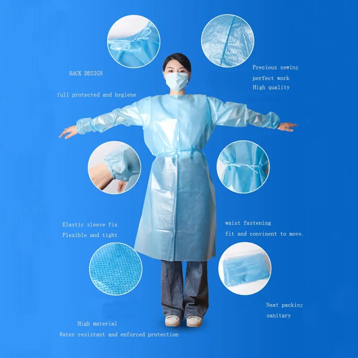 High Quality water resistant Isolation Gown Laboratory Gown Patient