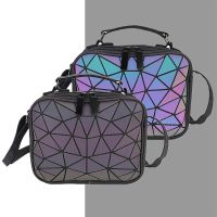 ผู้หญิงเลเซอร์เรืองแสงHolographicกระเป๋าถือCrossbodyกระเป๋าสำหรับสุภาพสตรี2020กระเป๋าสะพายเรขาคณิตลายสก๊อตโฮโลแกรมกระเป๋าสแควร์ขนาดเล็ก