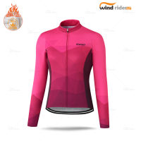 2020 Woman Winter Cycling Jersey Thermal Fleece Long Sleeve Jacket Lady MTB Racing Clothing Training Uniform