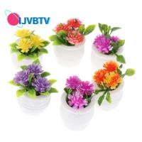 IJVBTV DIY ของเล่นเด็ก กระถางต้นไม้สีเขียว ดอกไม้กระถาง เฟอร์นิเจอร์บ้านตุ๊กตา เดสก์ท็อป กระถางต้นไม้จำลอง 1:12จิ๋วตุ๊กตา อุปกรณ์ตุ๊กตา ตกแต่งบ้านตุ๊กตา