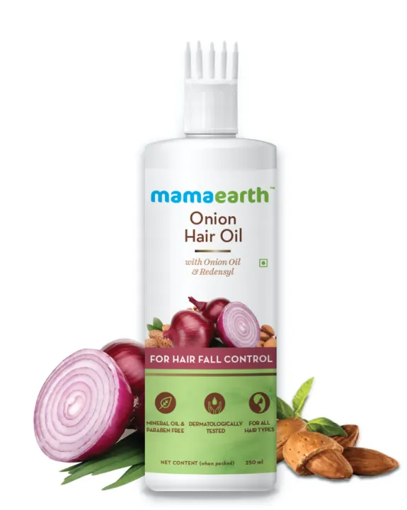 mamaearth Onion Hair Oil for Hair Regrowth & Hair Fall Control, 250ml |  Lazada Singapore