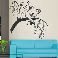 【CW】 animal branch koala cub family vinyl wall decal home decor diy art mural wallpaper