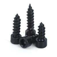 5/10/20/50PCS M2 M2.6 M3 M4 M5 M6 Black Cylinder Head Hexagon Head Self-tapping Screws Cup Furniture Screw L=5-60mm Nails Screws  Fasteners