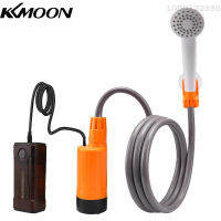 KKmoon IPX7ปั๊มฝักบัวไฟฟ้าแบบพกพาฝักบัวออกแคมป์กลางแจ้งกันน้ำพร้อมไฟ LED การไหลของน้ำ2ระดับสำหรับเดินป่าตั้งแคมป์แบกเป้เดินทางชายหาดสัตว์เลี้ยงรดน้ำ