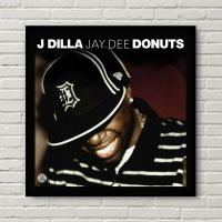 J Dilla Donuts อัลบั้มเพลงปกโปสเตอร์ผ้าใบพิมพ์ลายภาพวาดตกแต่งบ้าน (ไร้กรอบ)