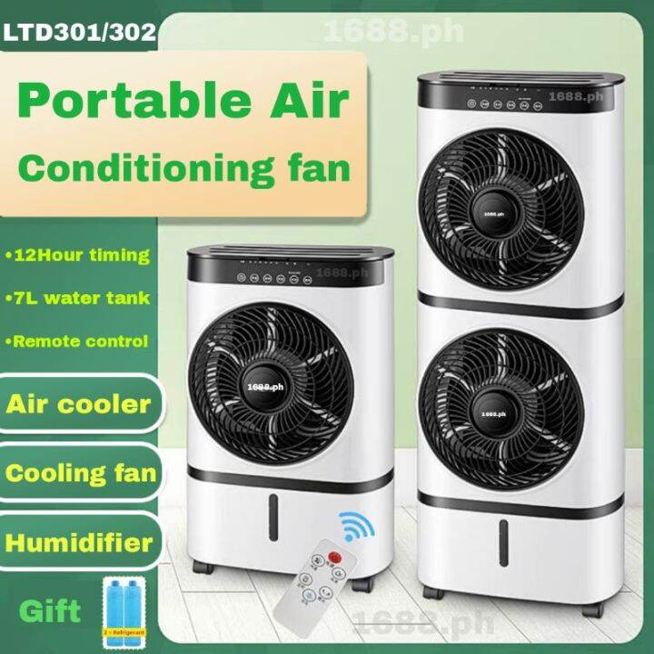 Air Cooler Portable Aircon Double Layer Mobile Air Conditioner Fan