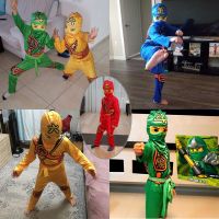 NINJAGO Role Cosplay Costume Halloween Boys Girls Jumpsuit Set Ninja Funny Party Kids Clothing