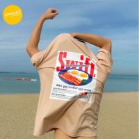 Amyours.onthebeach เสื้อยืดโอเวอร์ไซส์ รุ่น OTB Oversize สกรีนลาย Egg&amp;Bacon