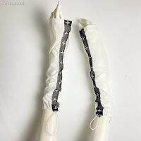 ❦ Y2k Girl Cross Ribbon Fingerless Oversleeve Sun Protect Elbow Length Arm Sleeve Women Sweet Gothic White Outsleeve 2023 Summer