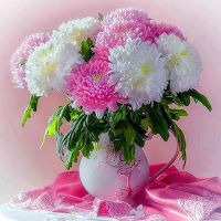 5D DIY Diamond Painting Flowers Vase Cross Stitch Kit Full Drill Embroidery Mosaic Art Picture of Rhinestones Gift Home Decor