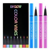 Neon Liquid Eyeliner 8 Colored UV Light Neon Liquid Eyeliner Long Lasting Waterproof Makeup Supplies Quick Dry with High Precision Nib for Party Performance Halloween high grade