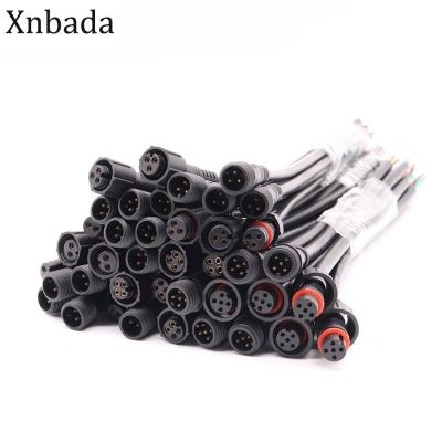 【CW】✴  2Pin 3Pin 4Pin 5Pin 5 50Pairs Jack Male To Female IP68  BLACK Cable Strips