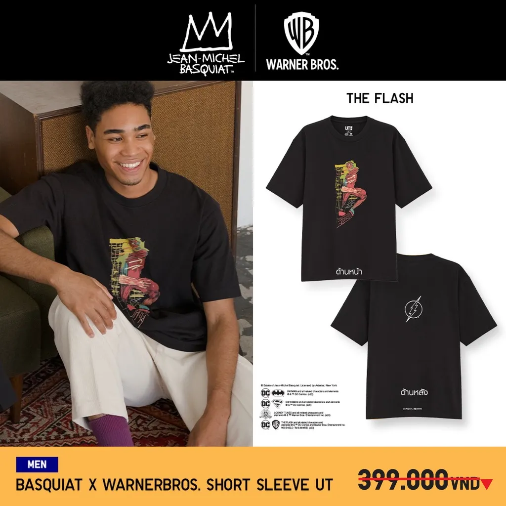 Uniqlo x JeanMichel Basquiat Warner Bros Joker DC Comics T Shirt Beige  Mens M  eBay