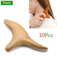 【ขายร้อน】 Tcare 10ชิ้นสามเหลี่ยม Trigeminal ร่างกายผ่อนคลายหอมไม้คอ Shiatsu นวดกดจุดไม้สปาบำบัดนวดการไหลเวียนโลหิต