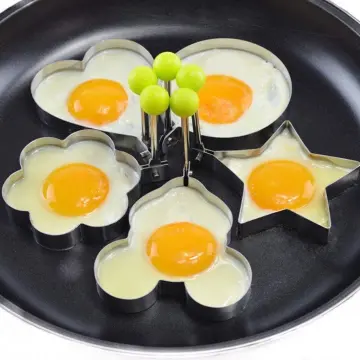 5Pcs Stainless Steel Fried Egg Mold Pancake Mould Omelette Mold