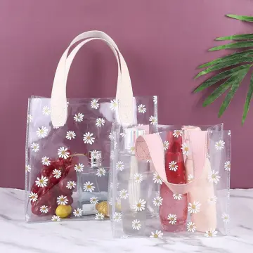 PVC Plastic Gift Bags Small Daisy Clear Plastic Tote Bag Transparent  Shopping Bags - China Tote Bags and Shopping Bag price