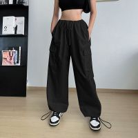 ✁ Wannathis Yabi Style European and American Street Loose Overalls Womens Summer Long Pants Lace-up Casual Wide-leg Pants