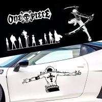 【LZ】┇∏  One Piece Anime impermeável adesivo Legal Luffy Ás Adesivos de carro Protetor solar Laptop Janela Tronco