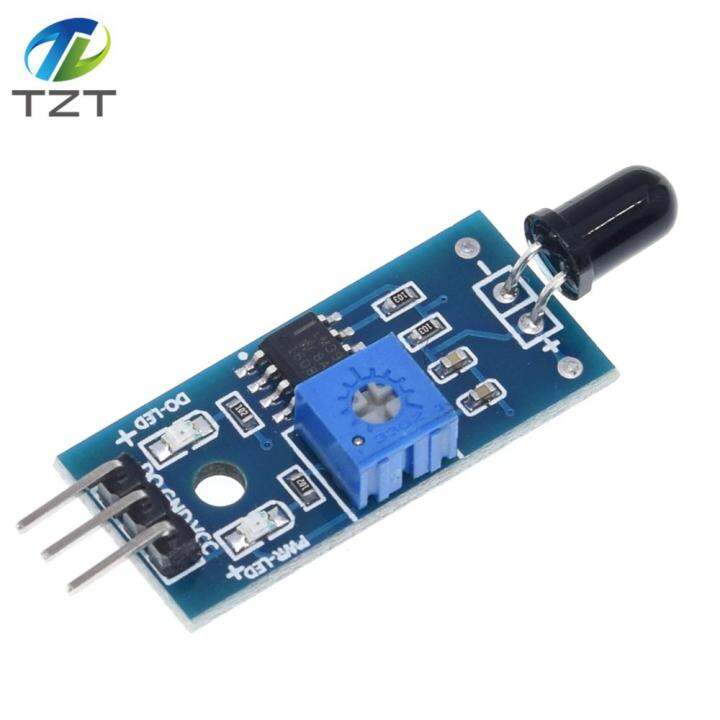 LM393 4 Pin IR Flame Detection Sensor Module เครื่องตรวจจับอัคคีภัย ...