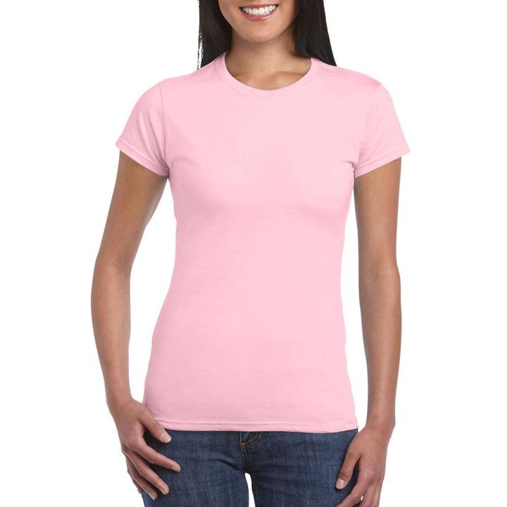 Gildan 76000L Premium Cotton Ladies' T-Shirt (Light Pink) | Lazada PH