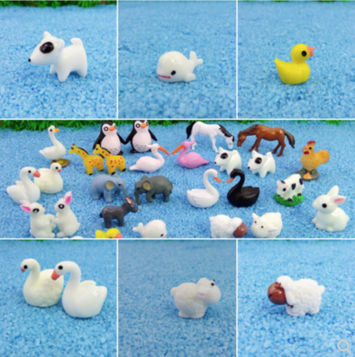 Mini Animal Figurines (mini figurines for terrarium garden, collectible