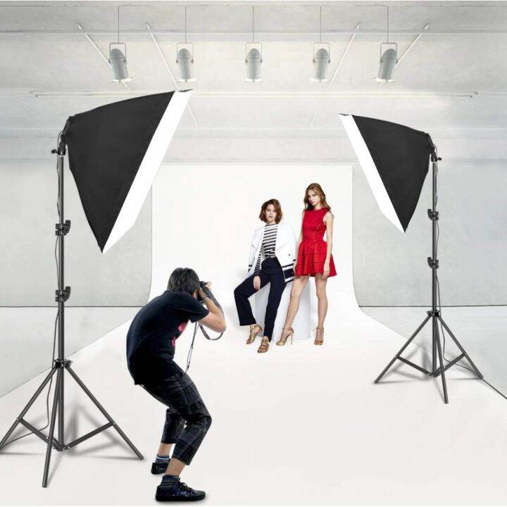 ์np-จัดส่งฟรี-สตูดิโอถ่ายภาพ-ไฟต่อเนื่อง-ไฟสตูดิโอ-50x70-softbox-มีสองชุดเหมือนในรูปหลอดไฟe27