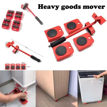 Easy Furniture Appliance Lifter And Rollers Wheels Moving Tools Transport 5  Set House Heavy Duty Keimav