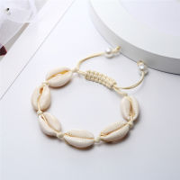 Bohemian natural sea shell bracelets anklet Hand Knit rope elastic beaded Pulseira DIY beach Jewelry accessories summer women Charms and Charm Bracele