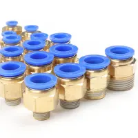 PC Air Pneumatic Fitting 4mm 6mm 8mm 10mm 12mm Male Thread 1/4 1/2 1/8 3/8 Compressed Hose Tube Pipe 4-M5 6-M5 Quick Connector