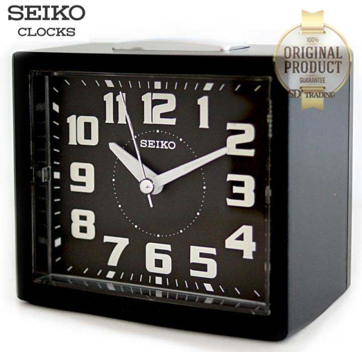 seiko-นาฬิกาปลุก-quiet-sweep-snooze-มีไฟ-เสียงกริ่ง-รุ่น-qhk024k-สีดำ-black