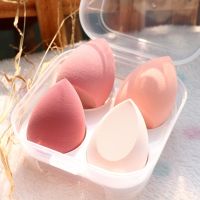 4Pcs/Box Pink Makeup Blender Sponge Soft Cosmetic Puff Makeup Sponge Set Foundation Powder Sponge Beauty Makeup Tool Accessories