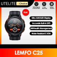 UTELITE ✅Ready✅ 2023 C25 สมาร์ทนาฬิกา AMOLED หน้าจอผู้ชายสมาร์ทนาฬิกา 1AM กันน้ำบลูทู ธ โทร 1.43 นิ้ว HD 466 * 466 หน้าจอ 100 + ตรวจสอบอัตราการเต้นของหัวใจกีฬา