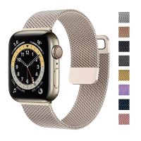 ชุดสายรัดข้อมือสแตนเลสสตีลสำหรับสายคาด Apple Watch 49มม. 45มม. 41มม. 44มม. 40มม. 42มม. 38มม.