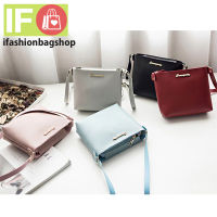 ifashionbagshop(IF677) -L2กระเป๋าสะพายข้างทรงสวยเรียบง่ายสีสวยน่ารัก