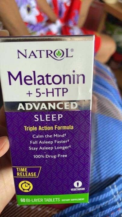 (ORIGINAL) Natrol Melatonin + 5 HTP Advanced Sleep Triple Action ...