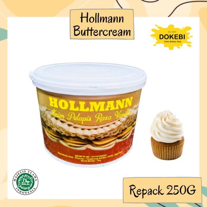 BUTTER CREAM HOLLMANN 500 Gr, 250 G / HOLLMAN BUTTERCREAM REPACK