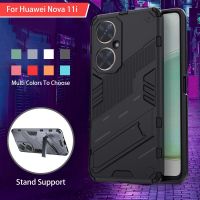 เคสกันกระแทก2022สำหรับ11i Huawei Nova Nova11i ที่ยึดเคสโทรศัพท์โทรศัพท์4G เกราะมีที่ยึดเคสทนกระแทกด้านหลังพีซีชนิดแข็งกรอบ TPU แบบนุ่มรวมทุกอย่าง