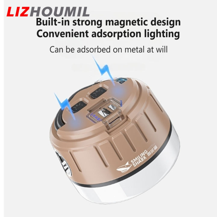 lizhoumil-ไฟแคมปิ้ง-usb-ชาร์จได้ปรับความสว่างที่แข็งแกร่งแสงแม่เหล็กแบตสำรองโคมไฟเต็นท์